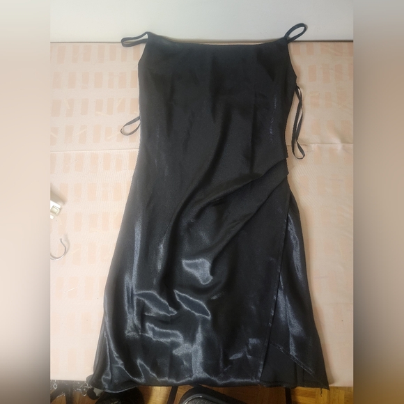 Selfie Leslie Spaghetti Strap Satin Mini Dress - Picture 3 of 6